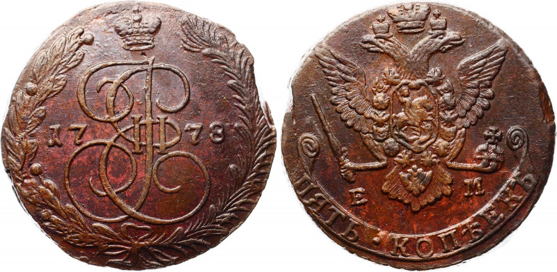 Russia 5 Kopeks 1778 EM
Bit# 627; Сopper; aUNC