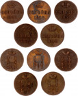 Russia 5 x 1 Kopek 1850 - 1855 EM
Copper; VF