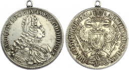 Austria 1 Taler 1721 Antic Coin Pendant
KM# 1594; White Metal; Karl VI, Hall; With eyelet