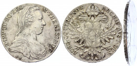Austria 1 Taler 1780 SF Restrike
KM# T1; Silver 27.84 g.; Maria Theresia (1745-1765); Wien mint; Damaged edge; XF