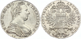 Austria 1 Taler 1780 X Restrike
KM# T1; Silver; Maria Theresia; UNC with full mint luster