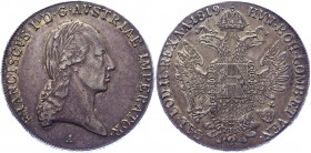 Austria 1 Taler 1819 A
KM# 2162; Silver 27.95g.; Franz II; marks of stamp gloss; XF+
