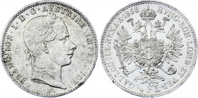 Austria 1/4 Florin 1858 A
KM# 2213; Franz Joseph I; Silver, UNC. Mint luster!