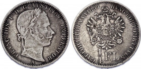 Austria 1/4 Florin 1859 A
KM# 2214; Silver; Franz Joseph I. XF.
