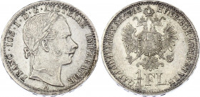 Austria 1/4 Florin 1862 A
KM# 2214; Silver; Franz Joseph I; UNC