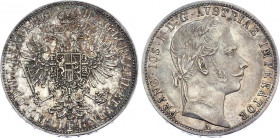 Austria 1 Florin 1861 A
KM# 2219; Silver; Franz Joseph I; AUNC+/UNC-