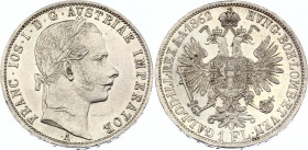Austria 1 Florin 1862 A
KM# 2219; Silver; Franz Joseph I; UNC with minor hairlines