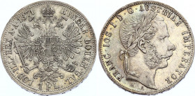 Austria 1 Florin 1871 A
KM# 2221; Silver; Franz Joseph I