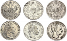 Austria 3 x 1 Florin 1861 - 1881
Silver; Franz Joseph I