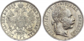 Austria 1 Florin 1883
KM# 2222; Silver; Franz Joseph I; AUNC+/UNC- with nice toning