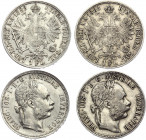 Austria 2 x 1 Florin 1888 - 1889
KM# 2222; Silver; Franz Joseph I