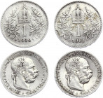 Austria 2 x 1 Corona 1899 - 1901
KM# 2804; Silver; Franz Joseph I