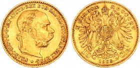 Austria 10 Corona 1905
KM# 2805; Gold (.900) 3.38 g., 19 mm.; Franz Joseph I; AUNC
