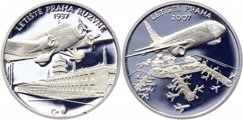 Czech Republic Silver Medal Prague Airport 2007
Silver 16.26g.; Proof