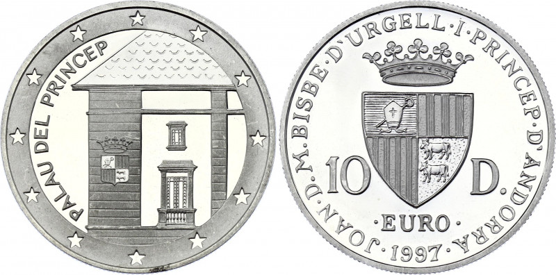 Andorra 10 Diners 1997
KM# 166; Silver (0.925), 31.47 g. 38 mm.