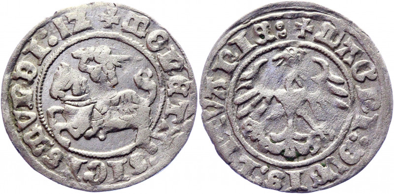 Lithuania 1/2 Groschen / Półgrosz 1512 Sigismund I the Old
Kopicki# 3137; Silve...