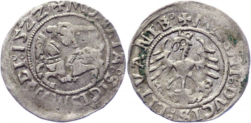 Lithuania 1/2 Groschen / Półgrosz 1522 Sigismund I the Old
Kopicki# 3164; Silve...