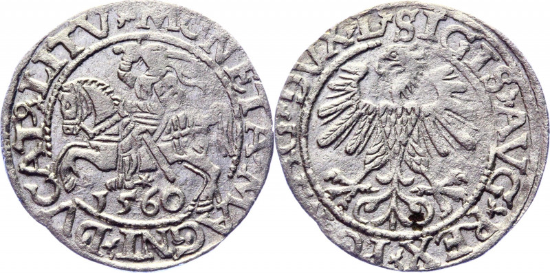 Lithuania 1/2 Groschen / Półgrosz 1560 Sigismund II August
Kopicki# 3258; Cesnu...