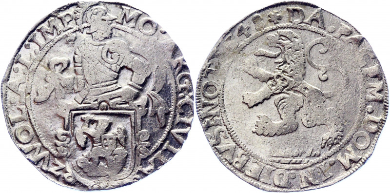 Netherlands Overijssel-Zwolle Lion Daalder 1648
KM# 46; Dav. 4885; Silver 27.18...