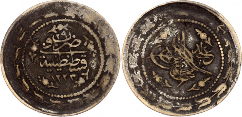 Ottoman Empire 6 Kurush 1837 AH 1223//29
KM# 603; Silver 9.97 g.; Mahmud II; VF...