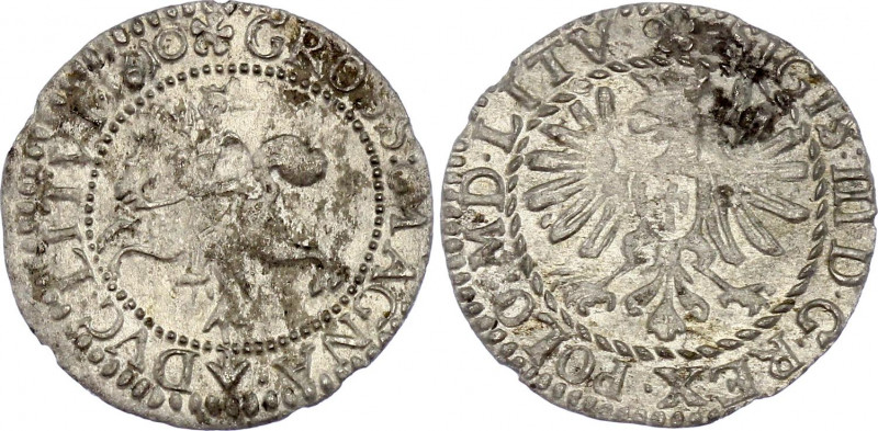 Polish - Lithuanian Commonwealth 1 Grosz 1610
Kopicki# 3491; Silver; Sigismund ...