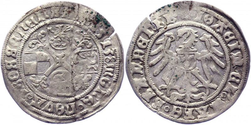 Poland Groschen / Grosz 1513 R2 Joachim I Nestor
Kopicki# 6025 (R2); Silver 1.7...