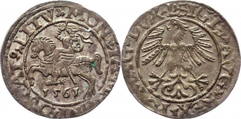 Poland 1/2 Groschen 1561
Kopicki# 3264; Silver 1,22g.; Sigismund II; XF-AUNC