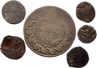 World Lot of 6 Coins 16th-19th Century
Various Countries, Dates & Denominations; Copper & Silver; F-VF