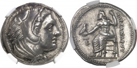 Macédoine (royaume de), Alexandre III le Grand (336-323 av. J.-C.). Tétradrachme ND (336-323 av. J.-C.), Amphipolis.
NGC Choice AU 5/5 3/5 brushed (5...