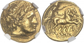 Macédoine (royaume de), Philippe III (323-317 av. J.-C.). Statère au nom de Philippe II ND (323-316 av. J.-C.), Magnésie du Méandre.
NGC AU 5/5 3/5 m...