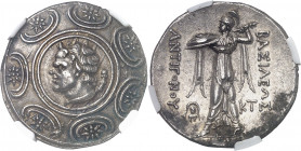Macédoine (royaume de), Antigone Gonatas (277/6-239 av. J.-C.). Tétradrachme ND (c.274/1-260/55 av. J.-C.), Amphipolis.
NGC Choice AU 5/5 4/5 Fine St...