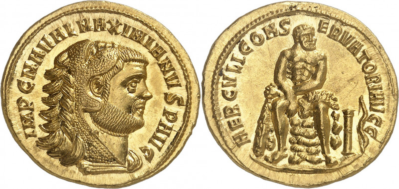 Maximien Hercule (286-305). Médaillon de 2 1/2 aurei ND (294-305), Rome.

Av. ...