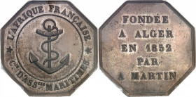 Second Empire / Napoléon III (1852-1870). Jeton pour L’Afrique française, compagnie d’assurances maritimes 1852, Paris.
PCGS MS64 (42254748).
Av. L’...
