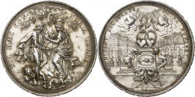 Augsbourg (ville libre de). Médaille de mariage, par Philipp Heinrich Müller ND (1680-1718), Augsbourg.

Av. NIL HÆC CON NUBIA TURBET. Deux mariés s...