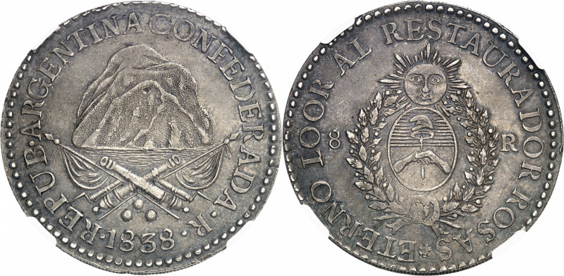 Confédération argentine (1831-1861). 8 réaux 1838, R, Rioja.
NGC AU 55 (5778318...