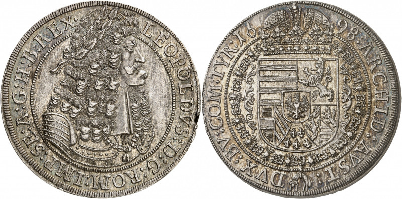 Léopold Ier (1657-1705). Thaler 1698, Hall.
NGC MS 64 (5782534-019).
Av. LEOPO...
