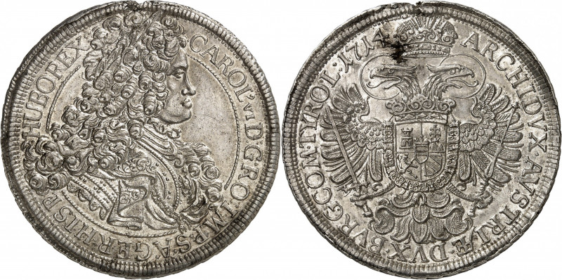 Charles VI (1711-1740). Thaler 1714, Vienne.
NGC MS 62 (5782534-020).
Av. CARO...