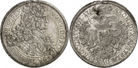 Charles VI (1711-1740). Thaler 1714, Vienne.
NGC MS 62 (5782534-020).
Av. CAROL’ VI D: G. RO. IMP. S. A. GER. HISP. HU BO REX. Buste lauré et cuiras...