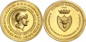 François Ier (1804-1835). Médaille d’or, pour 25 ans de service du baron Heinrich von Handel 1822, Vienne ?

Av. DEM FREIHERRN VON HANDEL K. K. O. H...