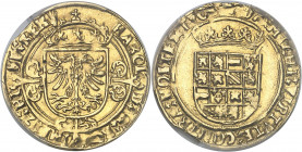 Brabant (duché de), Charles Quint (1506-1555). Demi-réal d’or ND (1521-1552), Anvers.
PCGS Genuine Cleaned - XF Details (42189994).
Av. KAROL: D: G:...