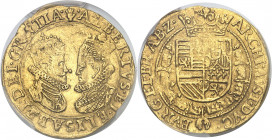 Brabant (duché de), Albert et Isabelle (1598-1621). Double ducat ND (1599-1603), Anvers.
PCGS Genuine Cleaned - XF Details (42189991).
Av. (atelier)...