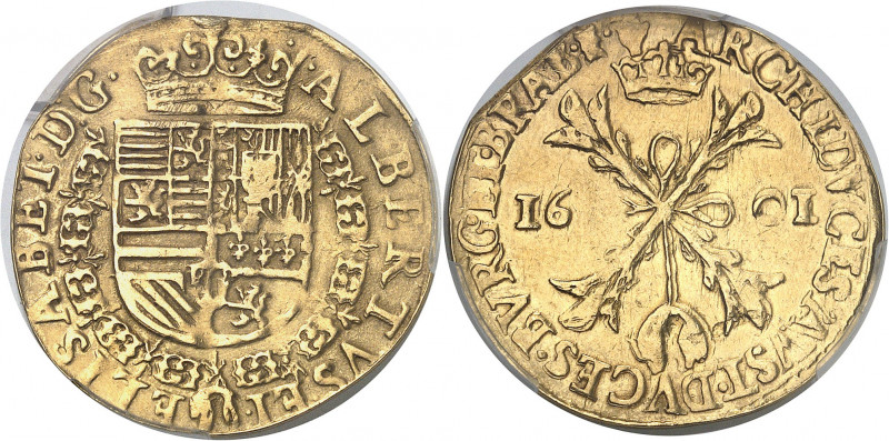 Brabant (duché de), Albert et Isabelle (1598-1621). Double albertin 1601, Anvers...