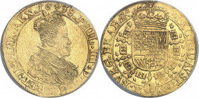 Brabant (duché de), Philippe IV (1621-1665). Double souverain 1638, Anvers.
PCGS Genuine Mount Removed - AU Details (42189981).
Av. PHIL. IIII. D. G...