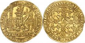 Flandres (comté de), Louis de Male (1346-1384). Lion heaumé ND (1346-1384), Gand.
NGC UNC DETAILS CLEANED (5782533-010).
Av. LV - DOVICVS: DEI° GRA:...