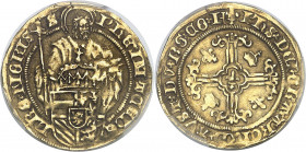 Flandres (comté de), Philippe le Beau (1482-1506). Florin au Saint Philippe ND (1500-1506), Bruges.
PCGS Genuine Scratch - XF Details (42189996).
Av...