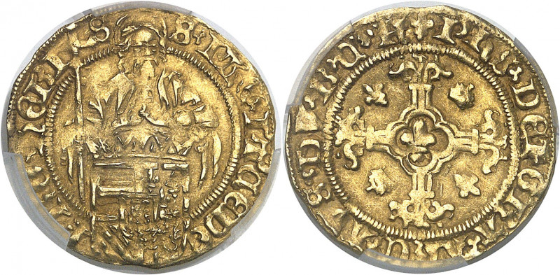 Flandres (comté de), Philippe le Beau (1482-1506). Demi-florin au Saint Philippe...