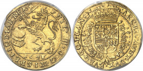Flandres (comté de), Philippe IV (1621-1665). Souverain ou lion d’or 1648/7, Bruges.
PCGS AU58 (42189986).
Av. PHIL. IIII. D. G. HISP. ET. INDIAR. R...