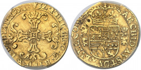 Flandres (comté de), Philippe IV (1621-1665). Couronne 1632, Bruges.
PCGS Genuine Mount Removed - AU Details (Brabant par erreur) (42189987).
Av. PH...