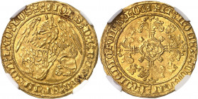 Liège (évêché de), Jean de Bavière (1389-1418). Griffon d’or ND (1389-1418), Liège.
NGC MS 62 (5780846-022).
Av. + IOHSx DEx BAVAIAx EL’Cx LEODx Zx ...