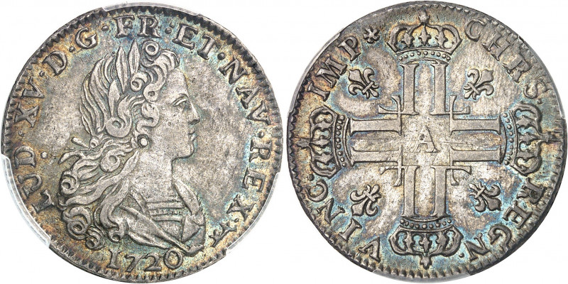 Louis XV (1715-1774). Petit louis d’argent 1720, A, Paris.
PCGS AU58 (42425794)...